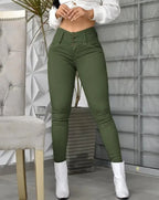 Pantalon taille haute pour femmes