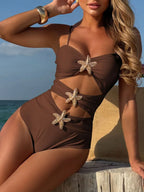Maillots de bain une pièce découpé pour femmes