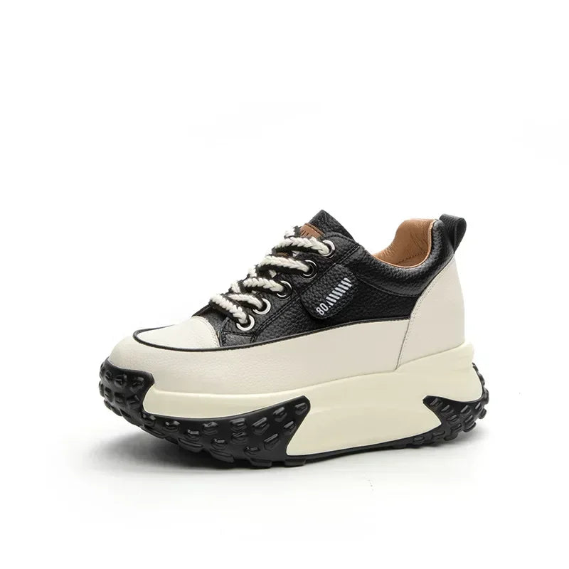 Baskets respirante confortable en cuir véritable pour femmes