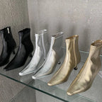 Bottines confortable en cuir souple pour femmes