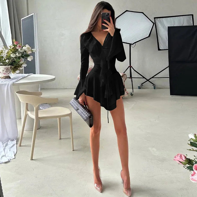 Robe à ourlet irrégulier pour femmes