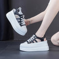 Baskets creuses en cuir de vache véritable pour femmes