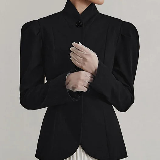 Veste rétro à col montant pour femmes