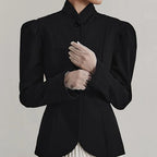Veste rétro à col montant pour femmes