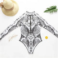 Maillot de bain une pièce sexy à fermeture éclair et imprimé peau de serpent pour femmes