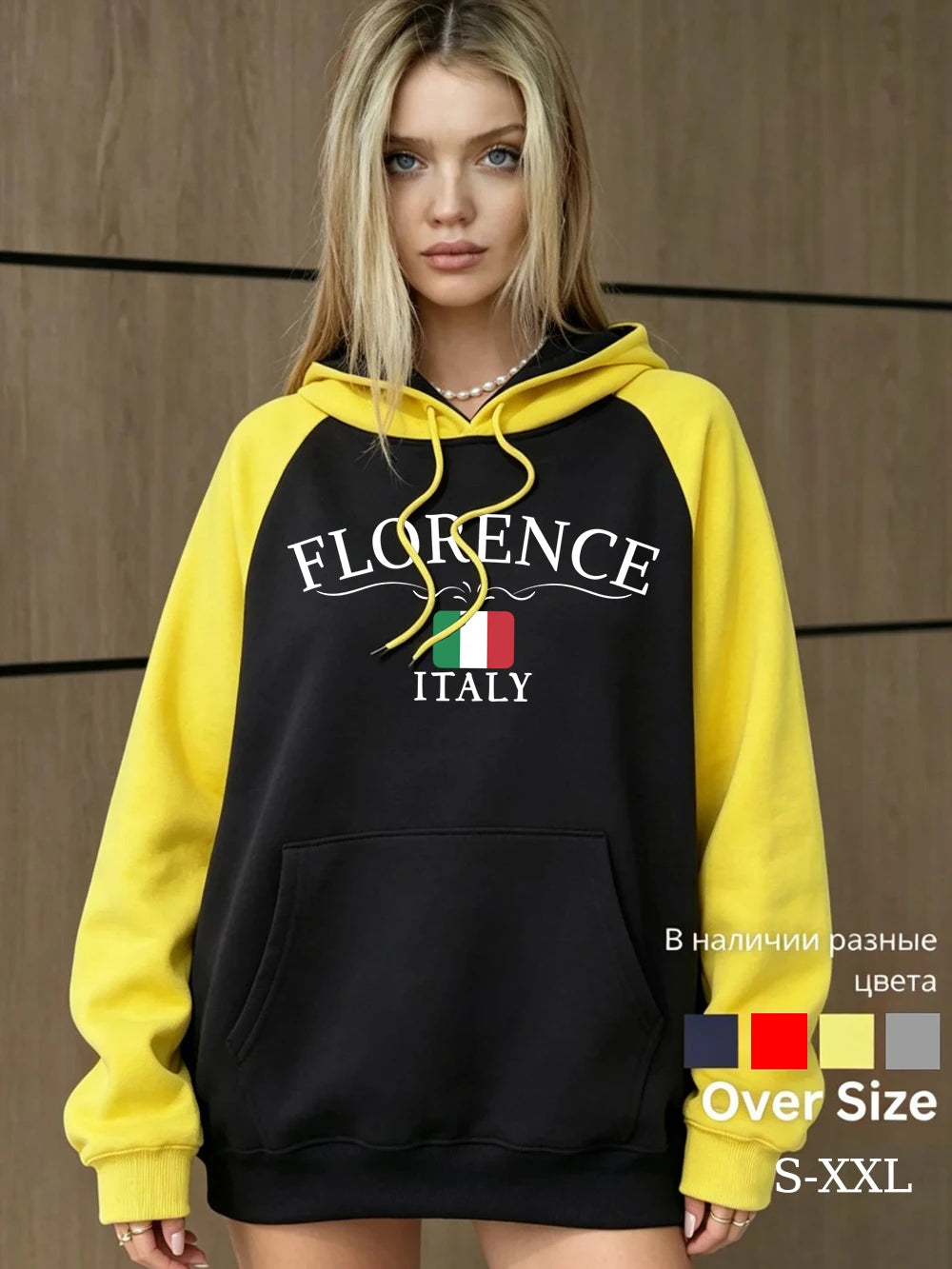 Sweat à capuche imprimé Florence, pull de jogging décontracté pour femmes