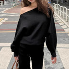 Pull tricoté à manches longues pour femmes