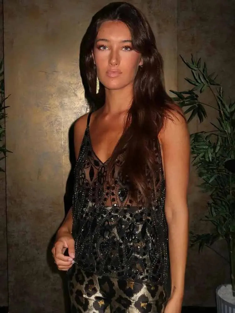 Top à paillettes pour femmes