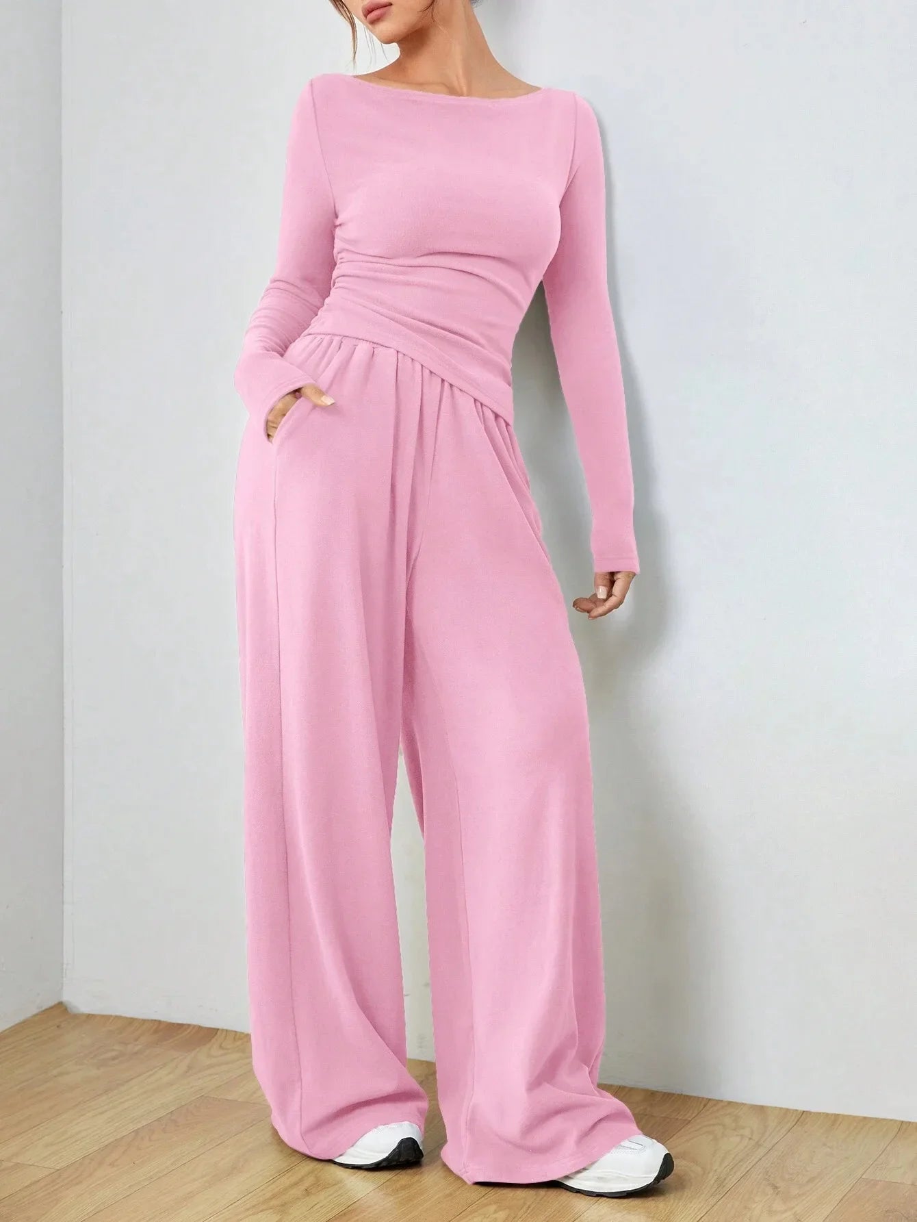Ensembles deux pièces décontracté pantalons amples pour femmes