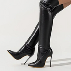 Bottes sexy en cuir PU pour femmes