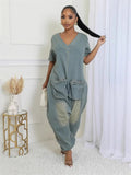Combinaison en jean délavé vintage pour femmes