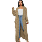 Cardigan long et torsadé pour femmes