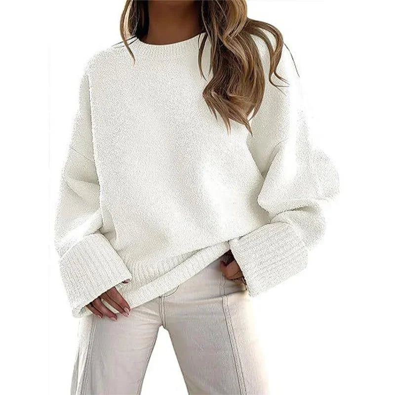 Pull en cachemire à col rond pour femmes
