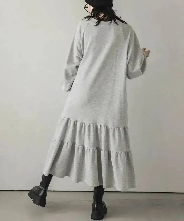 Robe pull ample mi-longue japonaise pour femmes