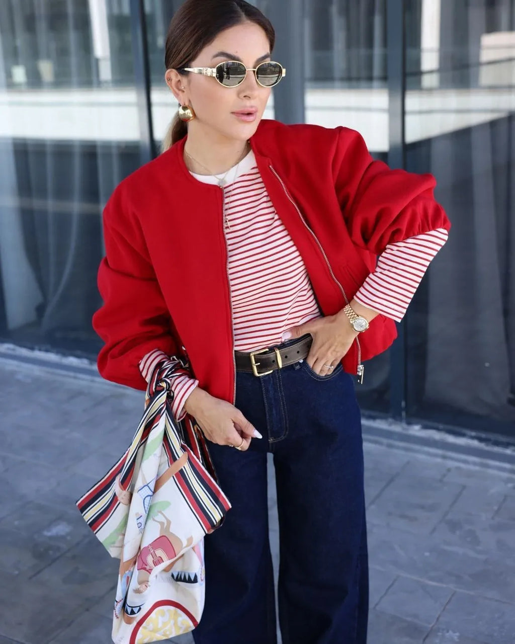 Veste d'aviateur souple et tendance pour femmes