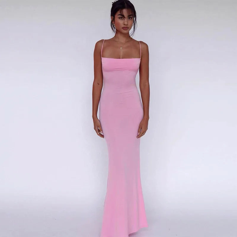 Robe longue moulante pour femmes
