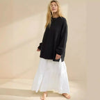 Sweat-shirt à manches longues et col rond pour femmes