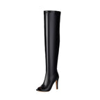 Bottes hautes Sexy à bout ouvert pour femmes