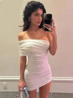 Robe à épaules dénudées pour femmes
