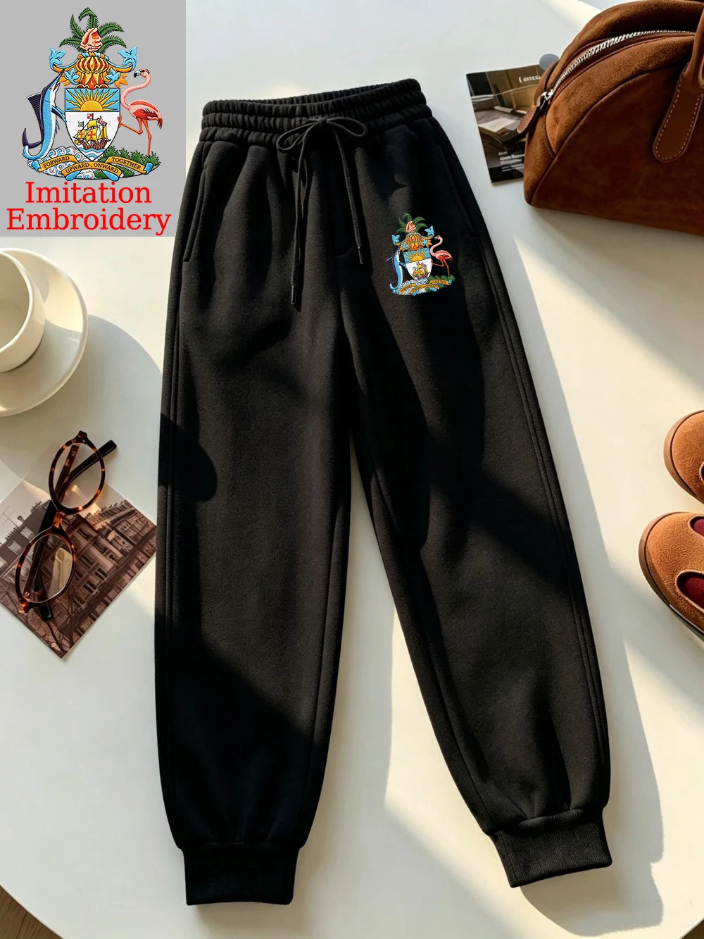 Pantalon de jogging imprimé emblème des Bahamas pour femmes