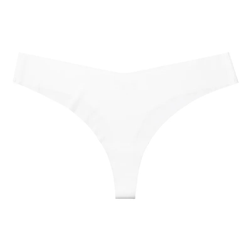 String taille basse en soie glacé sans trace pour femmes