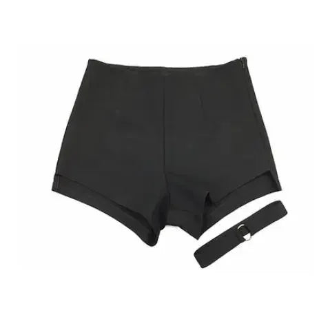 Mini jupe gothique taille haute plissée pour femmes
