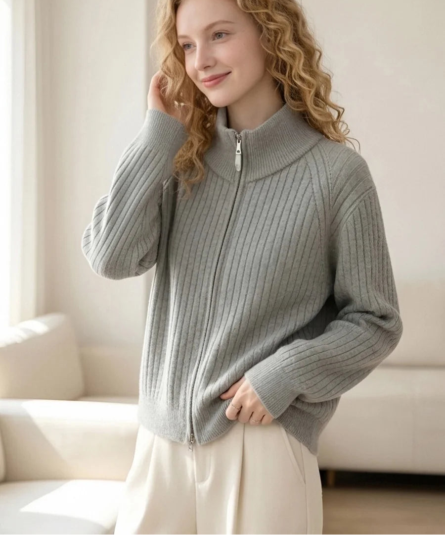 Cardigan Femme – Fermeture Zippée