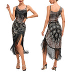 Robe à franges et paillettes des années 1920 pour femmes