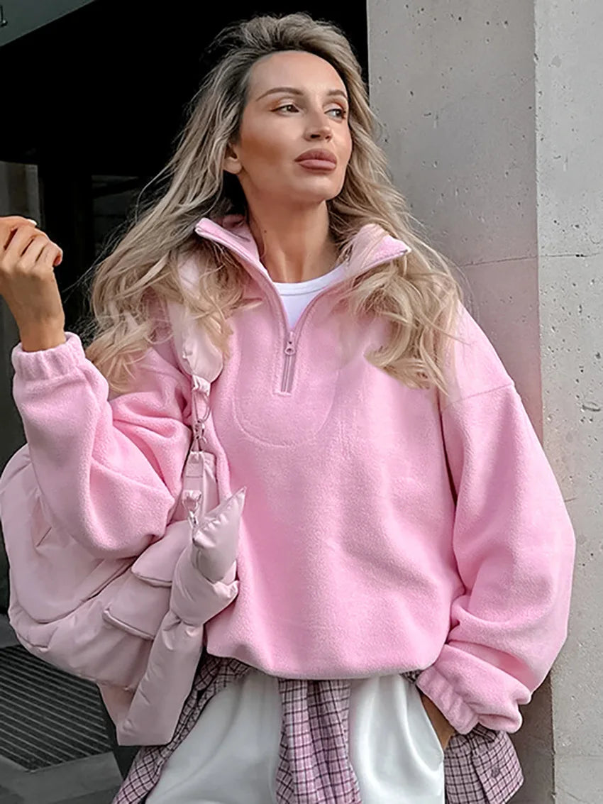 Sweat-shirt à capuche en molleton pour femmes