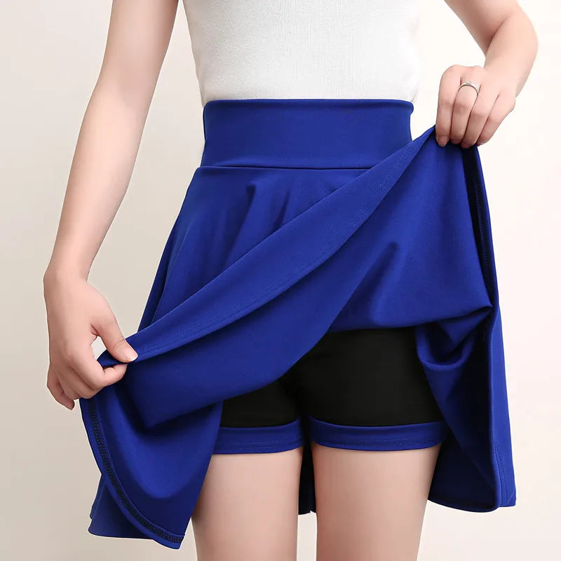 Jupes short plissée évasées pour femmes