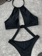 Maillot de bain une pièce monokini sexy à découpes et dos nu pour femmes