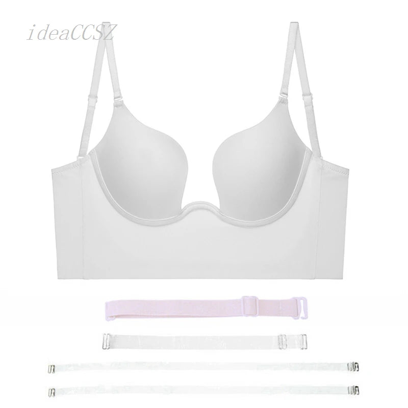 Soutien-gorge Invisible avec Bretelles transparentes pour femmes