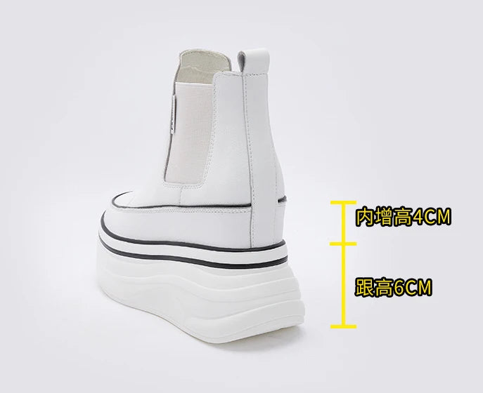 Baskets en cuir véritable pour femmes