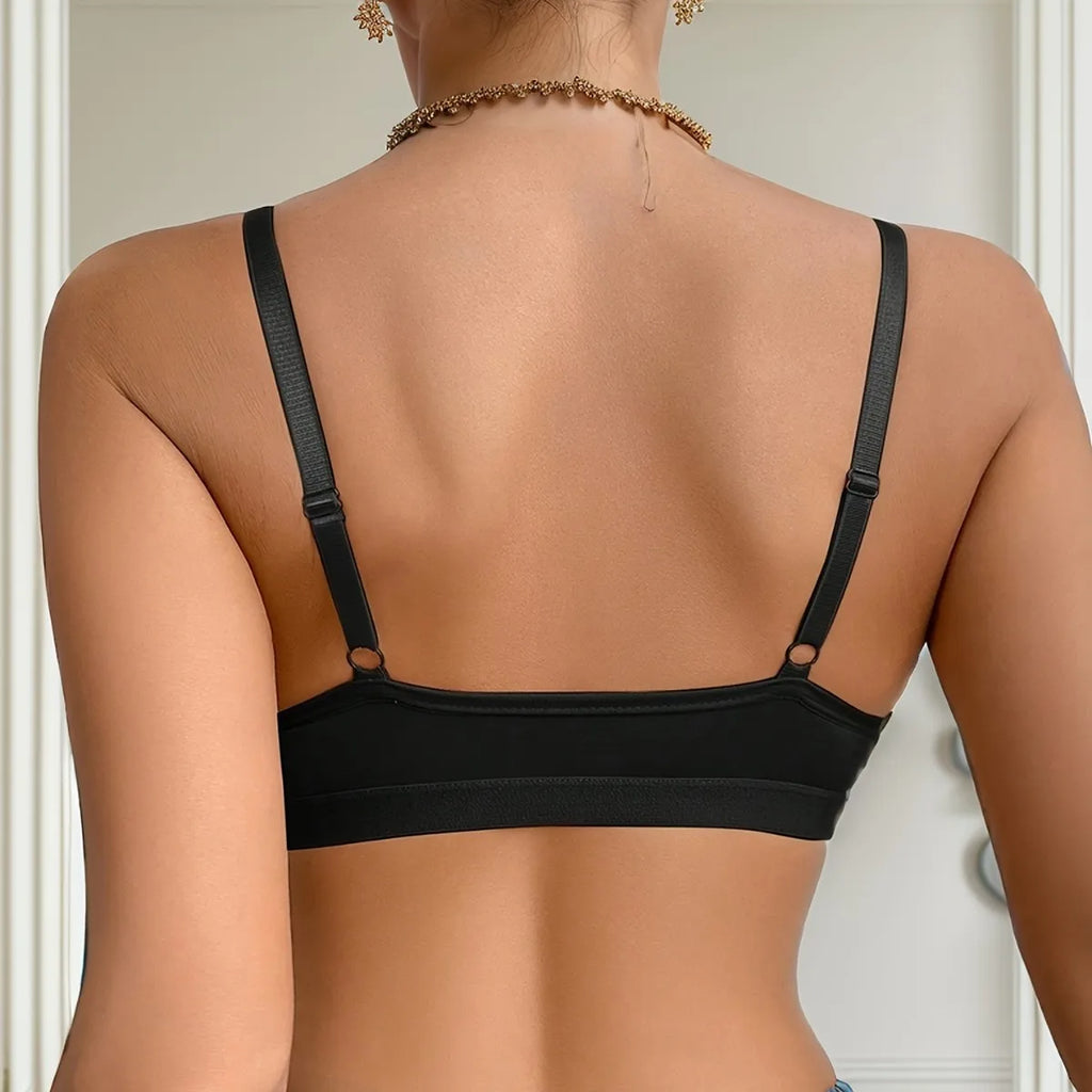Soutien-gorge push-up sexy à boucle avant et sans armatures pour femmes