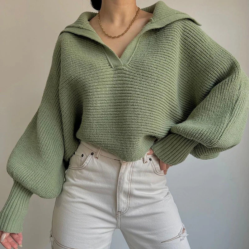 Pull court en tricot Vintage pour femmes