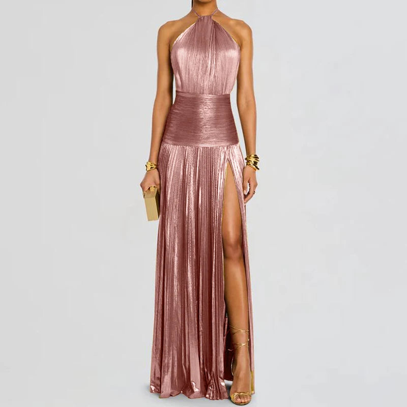 Robe sans manches et dos nu pour femmes