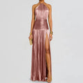 Robe sans manches et dos nu pour femmes