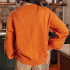 Pull en tricot brodé de lettres pour femmes