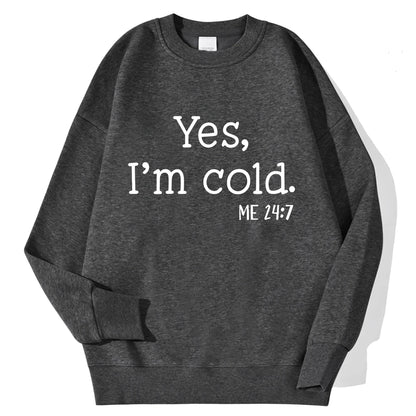 Sweat « Oui, j’ai froid » Polaire Oversize – Confort & Humour pour Femmes