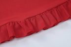 Mini robe élégante à volants et dos nu pour femme