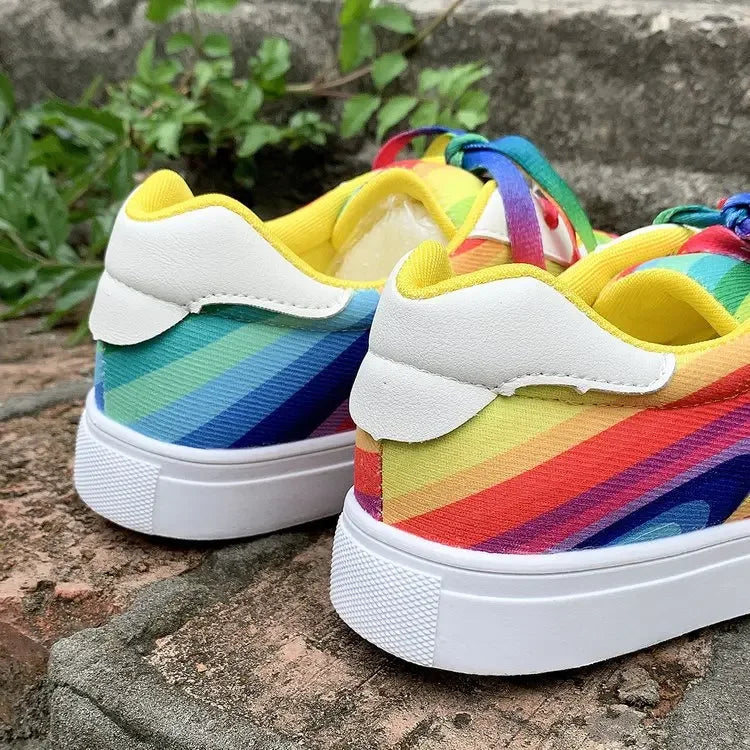 Chaussures en toile style coréen pour femmes