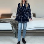 Cardigan tricoté à franges pour femmes