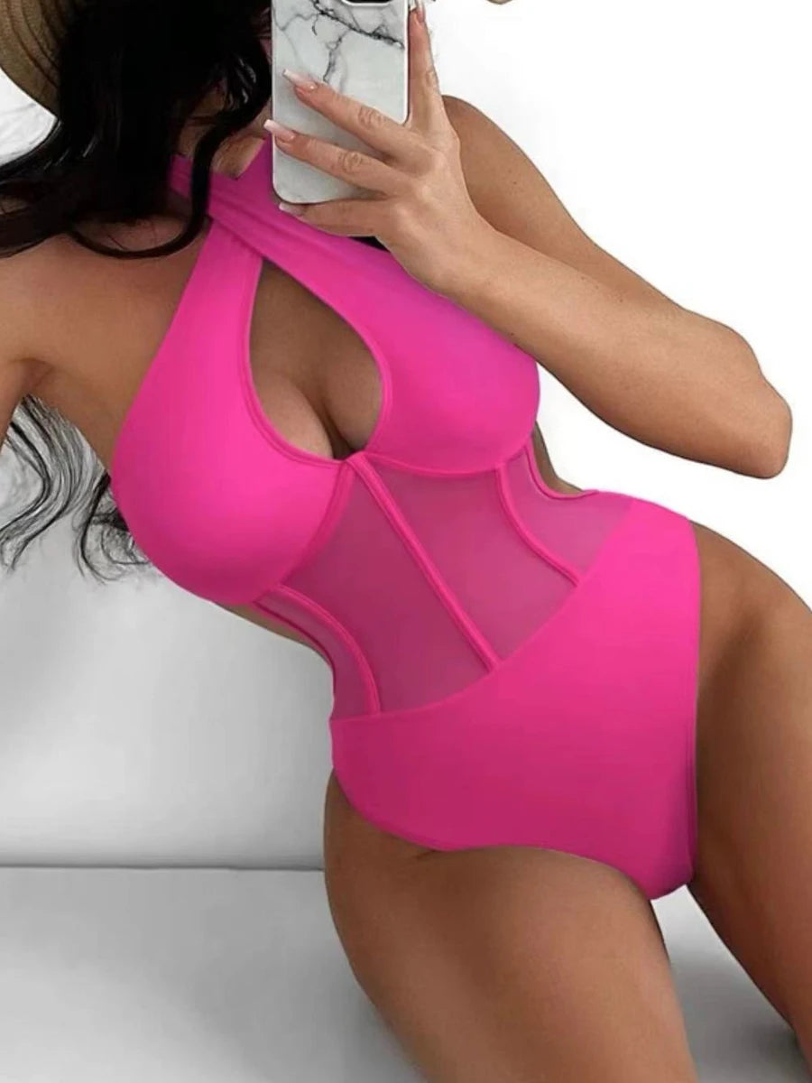 Maillot de bain une pièce à bretelles, dos nu pour femmes