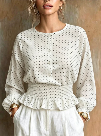 Chemise à Pois Femme – Style Chic Coréen