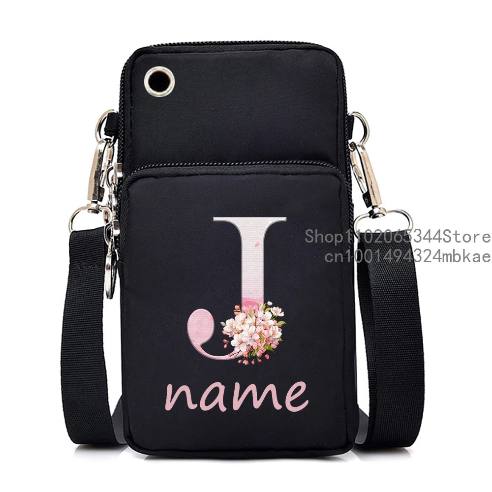 Sac à bandoulière pour téléphone portable floral pour femmes