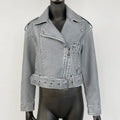 Veste courte en faux cuir pour femmes