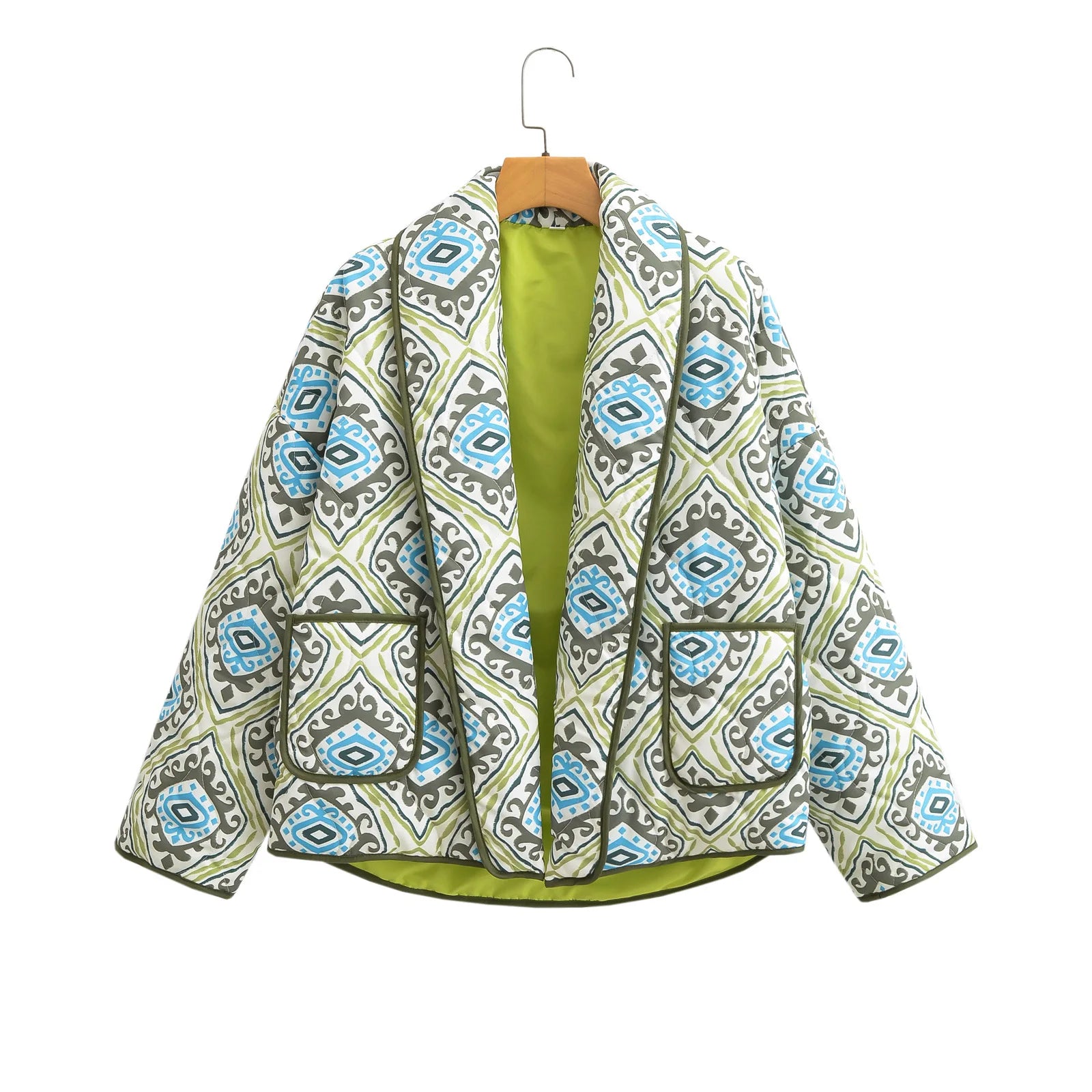 Cardigan ample en coton imprimé pour femmes