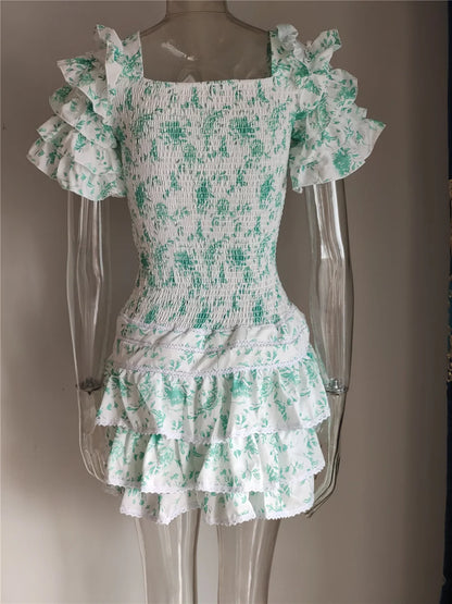 Mini-Robe Rose Femme – Manches Courtes et Col V