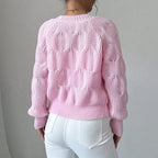 Pull tricoté à manches longues pour femmes