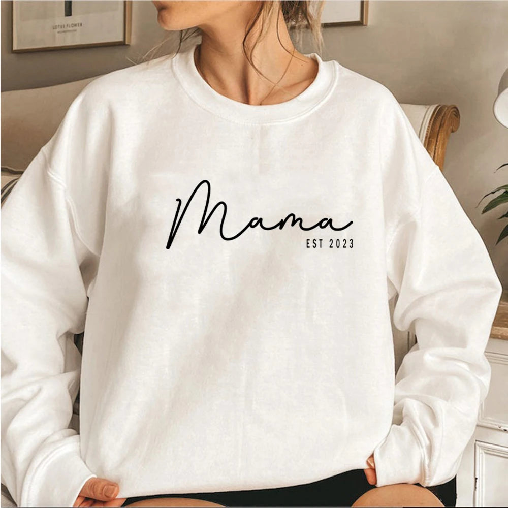 Sweat-Shirt à manches et col ras du cou pour femmes